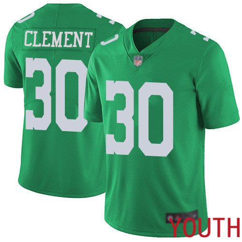 Youth Philadelphia Eagles #30 Corey Clement Limited Green Rush Vapor Untouchable NFL Jersey Football